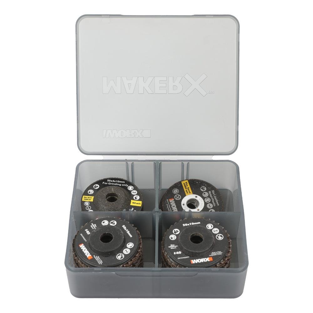 WORX WA7213 50mm 16 Parça Profesyonel Kesme Taşlama Zımparalama Aksesuar Seti - Onivias