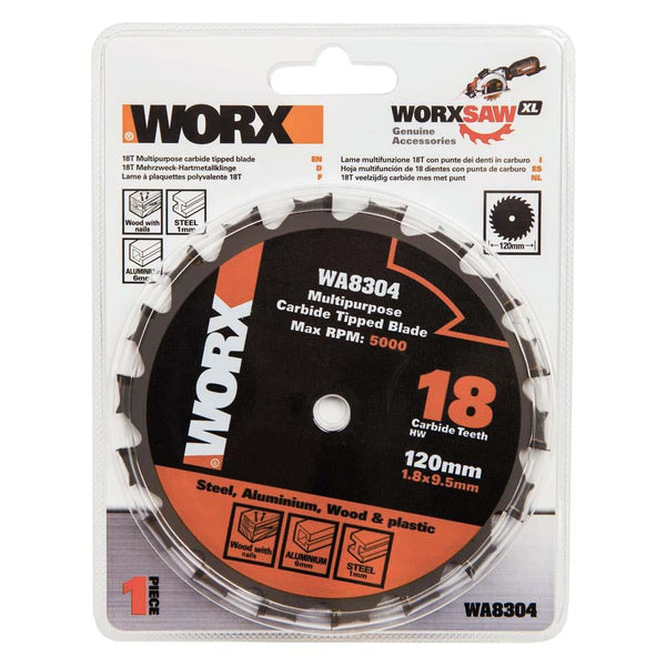 WORX WA8304 120x9,5mm Metal, Ahşap, PVC, Alüminyum Kesme, Elmas Daire Testere Bıçağı - Onivias