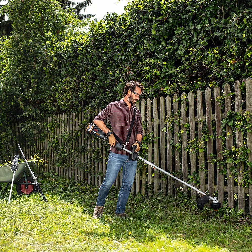 WORX WG186E.1 40Volt 4.0Ah. Li - ion 38cm Profesyonel Çok Fonksiyonlu Misinalı Çim Kesme + Tırpan - Onivias