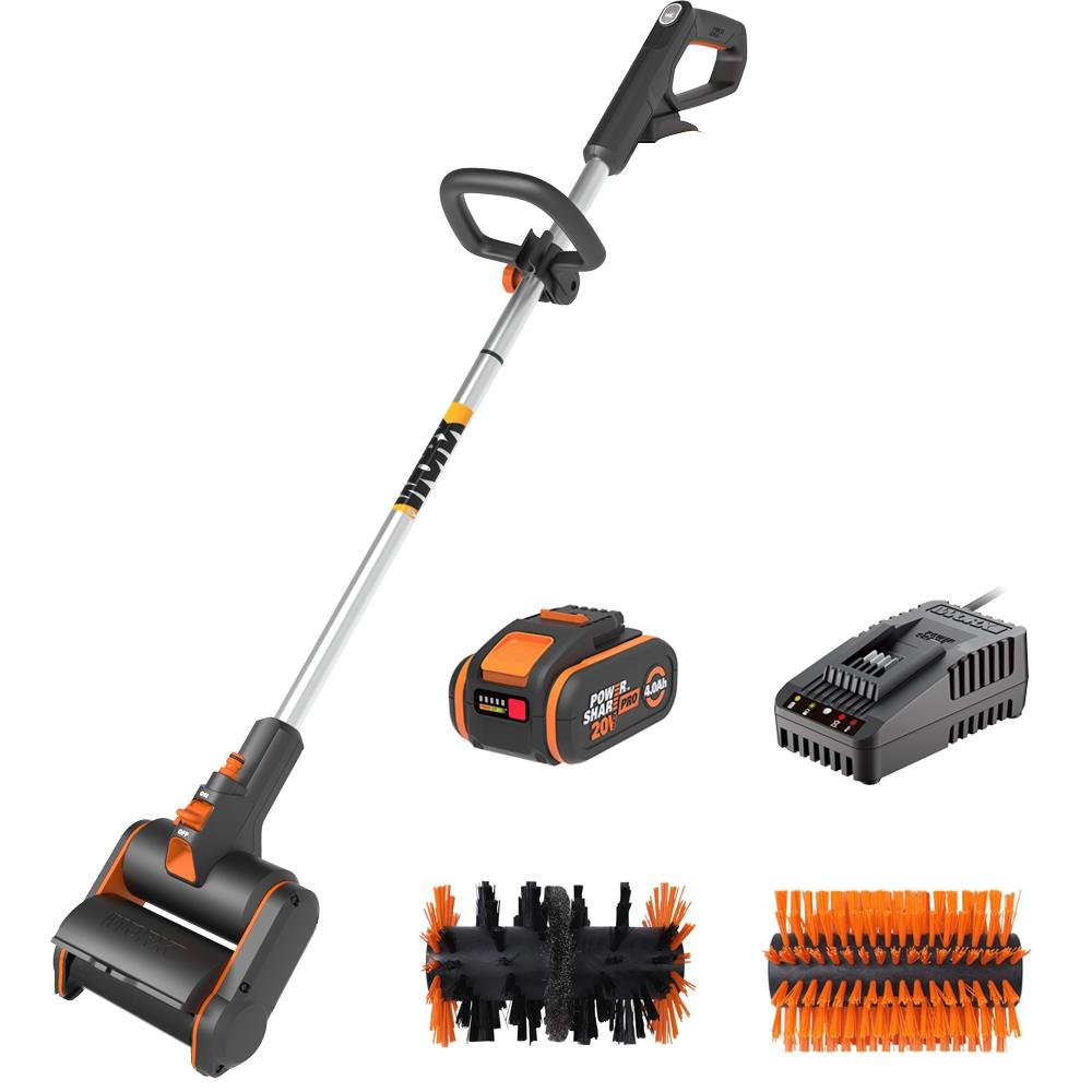 WORX WG441E 20Volt 4.0Ah. Li - ion Tek Akülü 165MM Profesyonel Çok Amaçlı Şarjlı Zemin Fırçası - Onivias