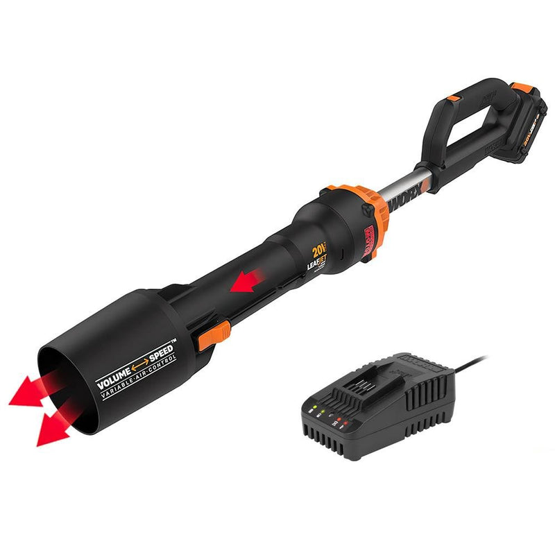 WORX WG543E 20Volt 4.0Ah Li-ion Fırçasız Peşəkar Yarpaq Üfleyicisi Tənzimlənən Sürətli 