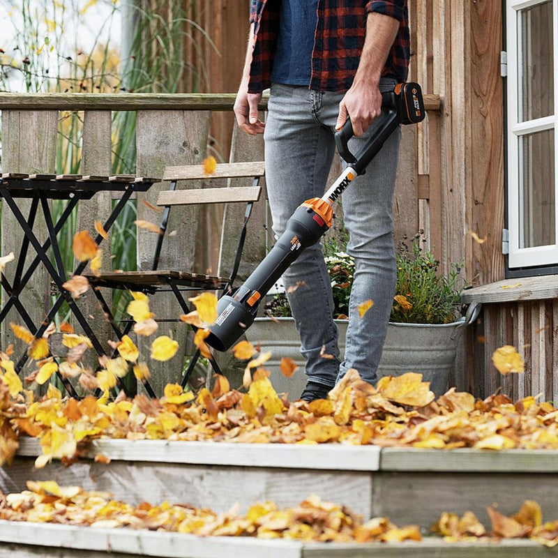 WORX WG543E 20Volt 4.0Ah Li-ion Fırçasız Peşəkar Yarpaq Üfleyicisi Tənzimlənən Sürətli 
