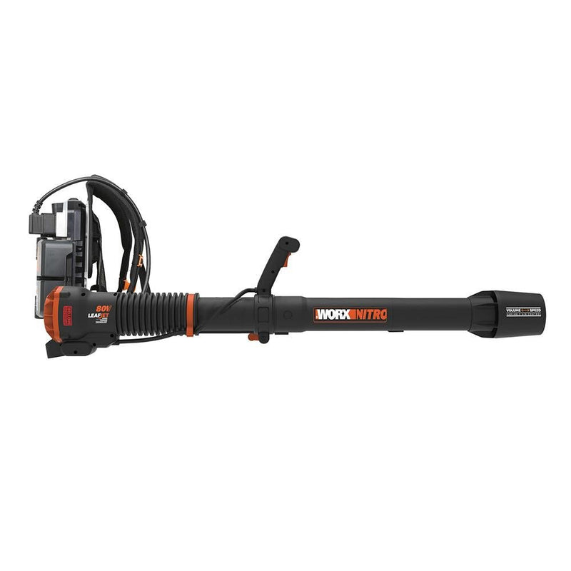 WORX WG572E 80Volt 4.0Ah. Li-ion Professional Tənzimlənən Sürətli Sırt Çantası Fırçasız Yarpaq Üfleyici 