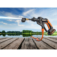 WORX WG620E.2 20Volt 2.0Ah. Li - ion 24 Bar Basınçlı Yıkama Tabancası + 4 Parça Yıkama Seti - Onivias