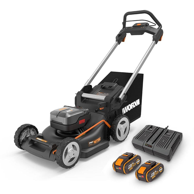 WORX WG748E 40Volt 4.0Ah. Li-ion 46CM Professional Fırçasız Doldurula bilən Çəmən Biçən