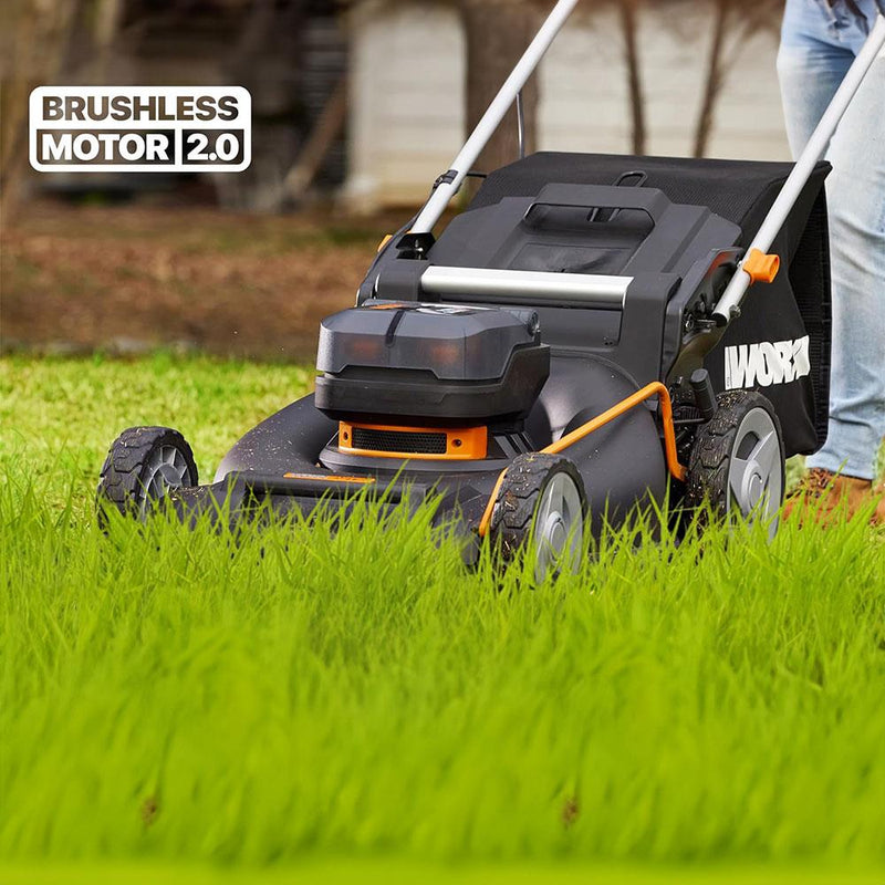 WORX WG748E 40Volt 4.0Ah. Li-ion 46CM Professional Fırçasız Doldurula bilən Çəmən Biçən