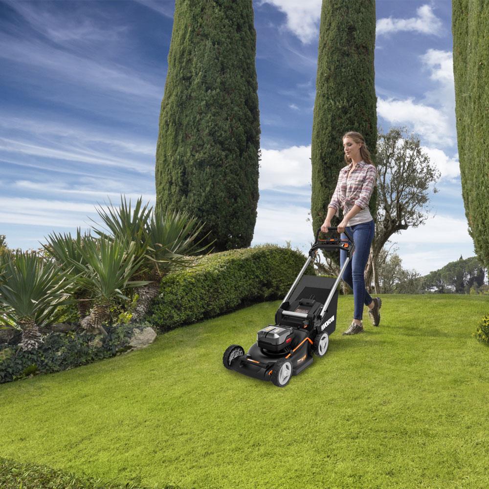 WORX WG749E 40Volt 4.0Ah. Li - ion 46CM Profesyonel Kömürsüz Şarjlı Çim Biçme - Onivias