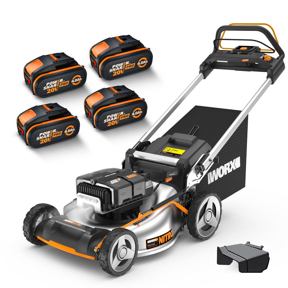 WORX WG761E 80Volt 4.0Ah. Li - ion 51cm Profesyonel Kömürsüz Şarjlı Çim Biçme - Onivias