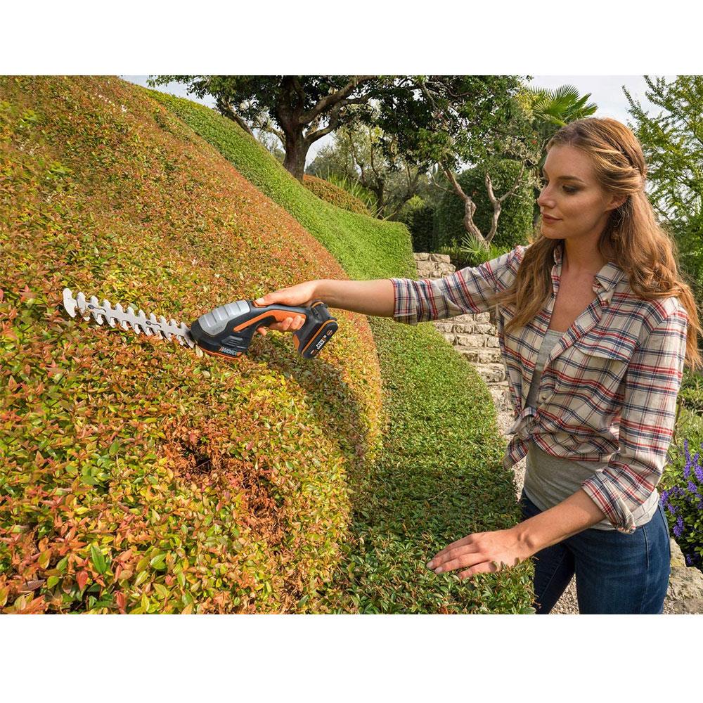 WORX WG801E.5 20Volt 2.0Ah. Li - ion Şarjlı Profesyonel Avuç İçi Çim Kesme, Çit Budama/Çapalama - Onivias