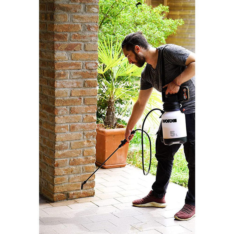 WORX WG829E 20Volt 2.0Ah. Li-ion 5Lt. Çiyin qayışı təzyiqli çiləmə və dezinfeksiyaedici nasos 