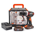 WORX WX - JCR 20Volt/2.0Ah Li - ion Çift Akülü Kömürsüz Profesyonel Darbeli Şarjlı Matkap - Onivias