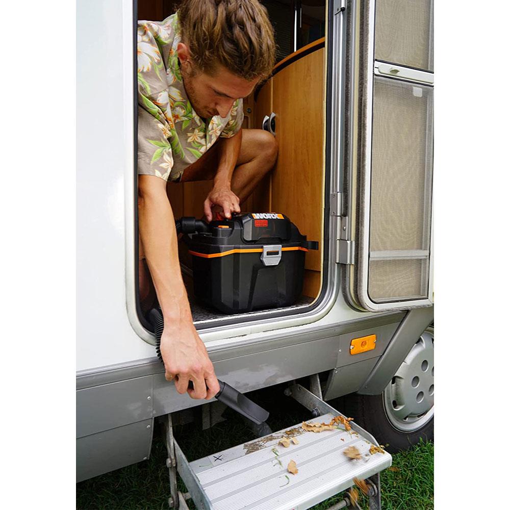 WORX WX031 20Volt 4.0Ah. 200W/16Kpa Li - ion Kömürsüz Flexi Esnek Hortumlu Profesyonel Şarjlı Islak/Kuru Süpürge & Üfleme - Onivias