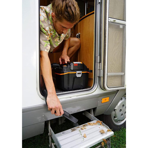 WORX WX031 20Volt 4.0Ah. 200W/16Kpa Li - ion Kömürsüz Flexi Esnek Hortumlu Profesyonel Şarjlı Islak/Kuru Süpürge & Üfleme - Onivias