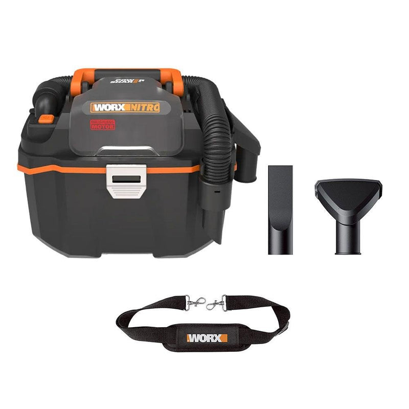 WORX WX031.9 20Volt 200W/16Kpa Li-ion Karbonsuz Flexi Çevik Şlanq Yaş/Quru Tozsoran və Üfleyici (Batareya Daxil deyil) 
