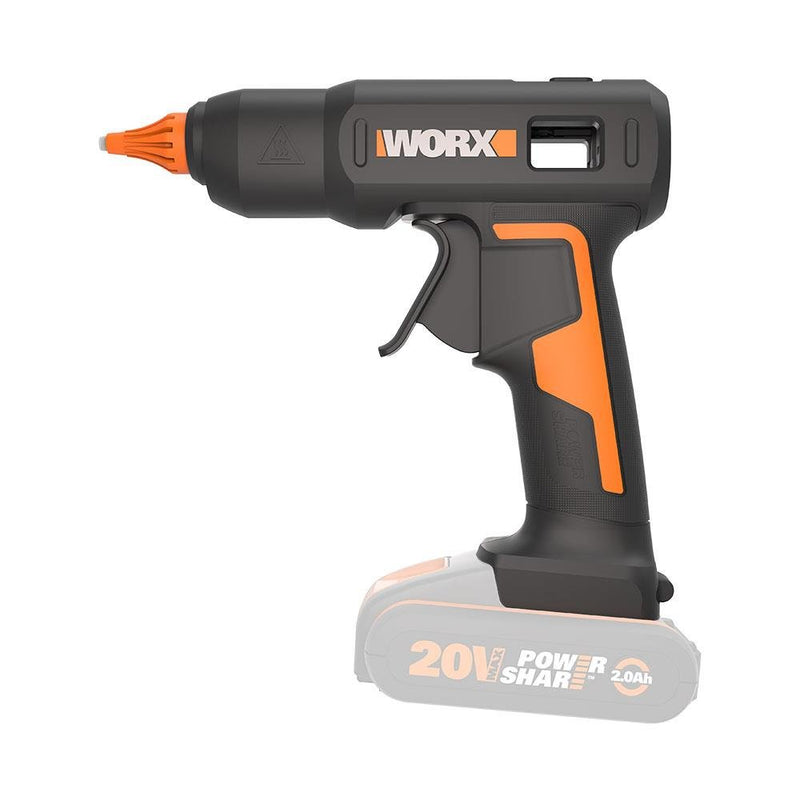WORX WX045.9 20Volt 11MM Professional isti mum yapışqan tabancası + 10 silikon (batareya daxil deyil)