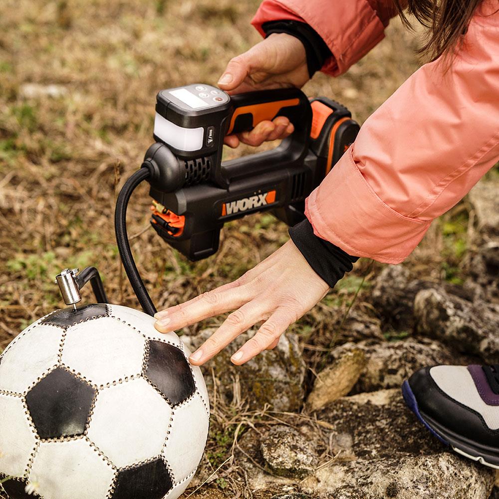 WORX WX092.9 20Volt 150 PSI Ayarlanabilir Dijital Basınç Göstergeli Hava Pompası + LED Lamba (Akü Dahil Değildir) - Onivias