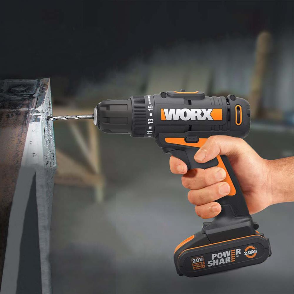 WORX WX100 20Volt/2.0Ah. Li - ion Tek Akülü Profesyonel Şarjlı Matkap - Onivias