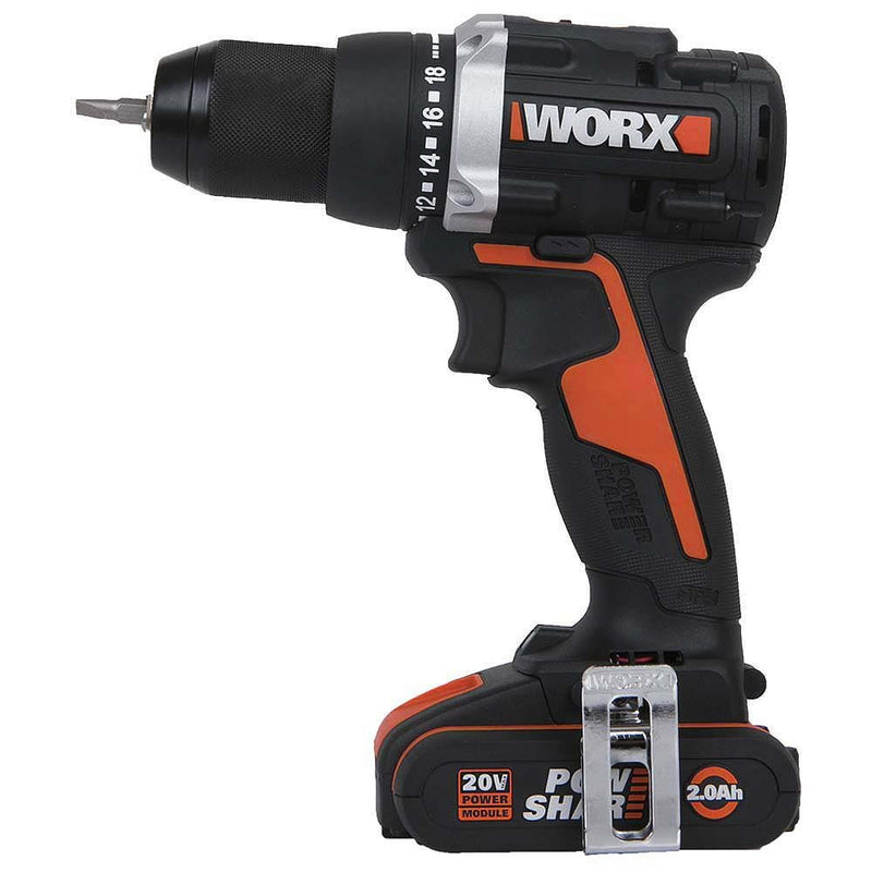 WORX WX102 20Volt/2.0Ah Li-ion İkili Batareya Fırçasız Professional Simsiz Qazma 