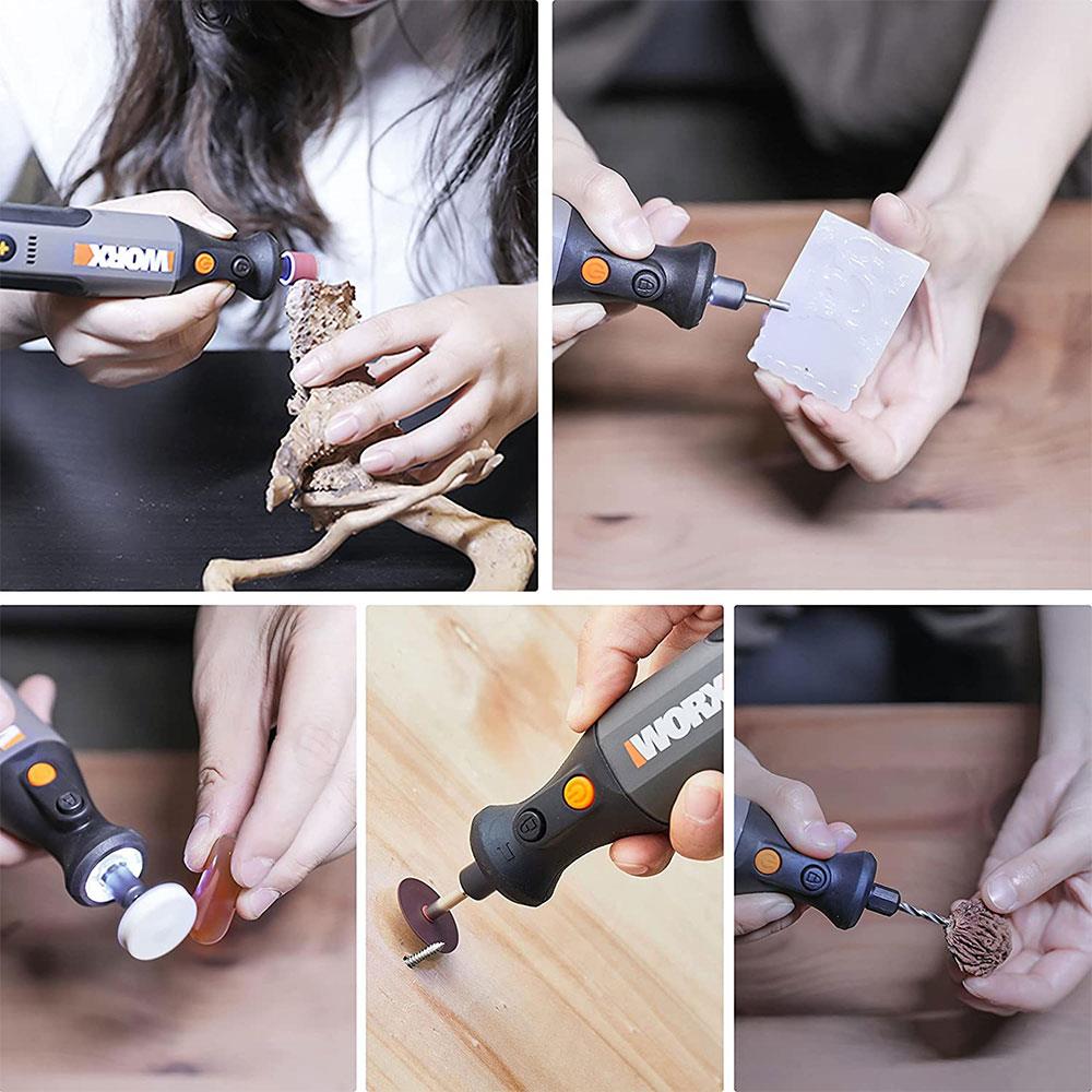 WORX WX106 8Volt Kalem Tipi Devir Ayarlı Profesyonel Gravür Makinesi + 21 Parça Aksesuar - Onivias