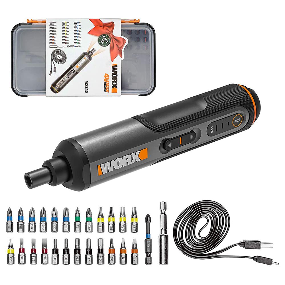 WORX WX240 4Volt/1.5Ah. Li - ion Akıllı Şarjlı Tornavida + 26 adet Bits Uç - Onivias