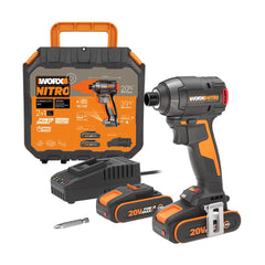 WORX WX265 20Volt 2.0Ah Li-ion Çift Akülü 200Nm Kömürsüz Profesyonel Şarjlı Darbeli Tornavida - Onivias
