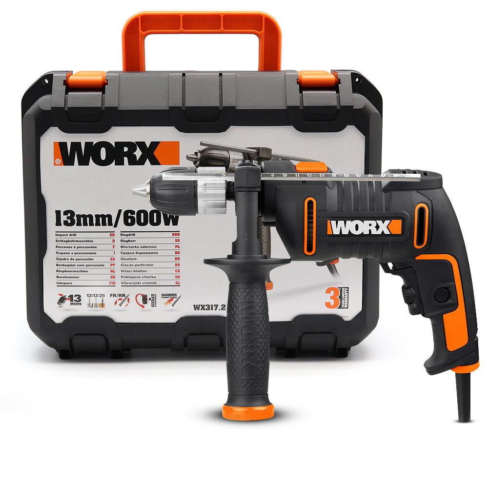 WORX WX317.2 600Watt 13mm Profesyonel Darbeli Matkap - Onivias