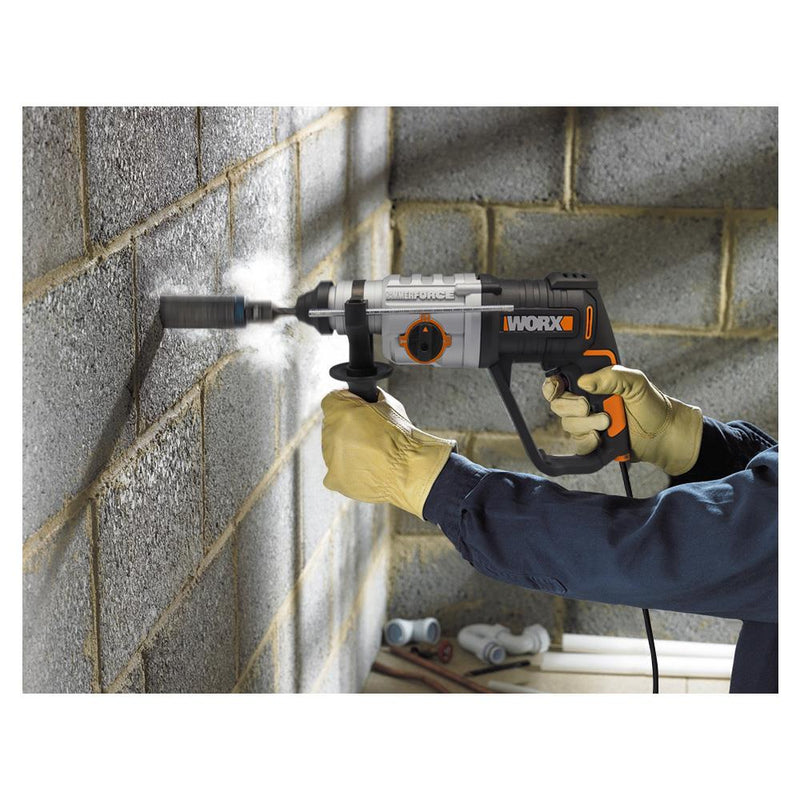 WORX WX339 800Watt 2.5J Professional SDS-Plus Çəkic/Qazma + 4 Bit 