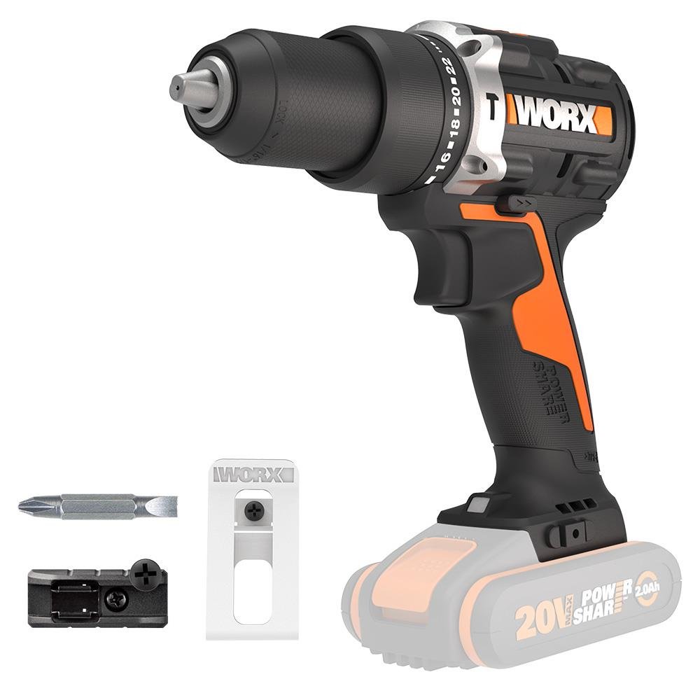 WORX WX352.9 20Volt Kömürsüz Profesyonel Şarjlı Darbeli Matkap (Akü Dahil Değildir) - Onivias