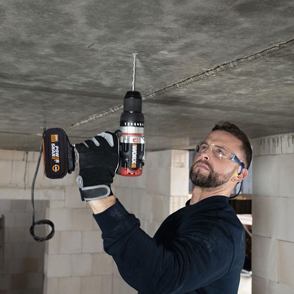 WORX WX354.4 20Volt/4.0Ah Li - ion Çift Akülü Kömürsüz Profesyonel Şarjlı Darbeli Matkap - Onivias