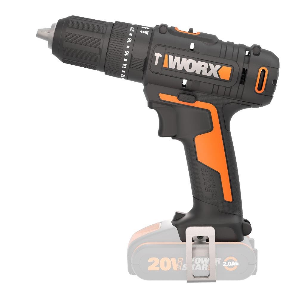 WORX WX370.9 20Volt Profesyonel Şarjlı Darbeli Matkap (Akü Dahil Değildir) - Onivias