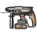 WORX WX381 20Volt 4.0Ah. 2J Li - ion Tek Akülü Profesyonel SDS - Plus Pnömatik Kırıcı/Delici + 3 Parça Delme Ucu - Onivias