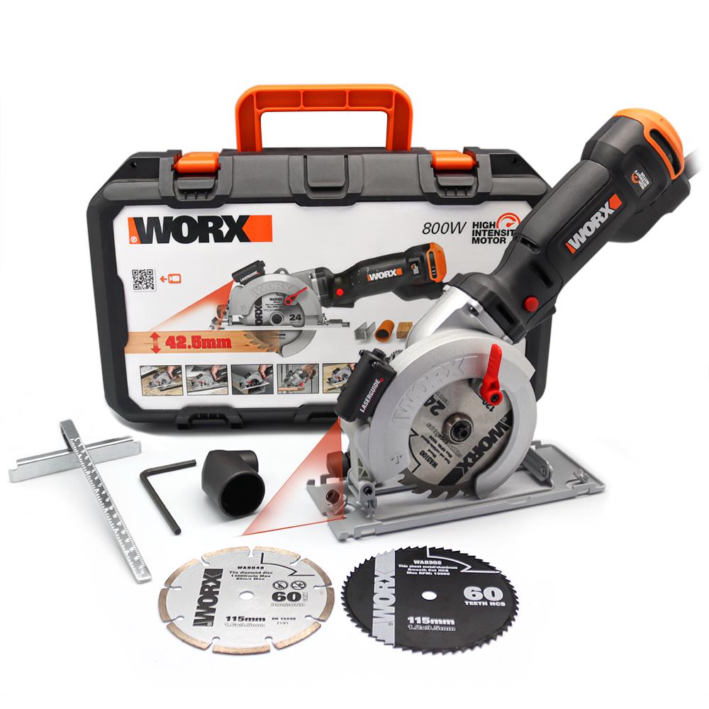 WORX WX437 800Watt 120mm Profesyonel Çok Amaçlı Lazerli Daire Testere - Onivias