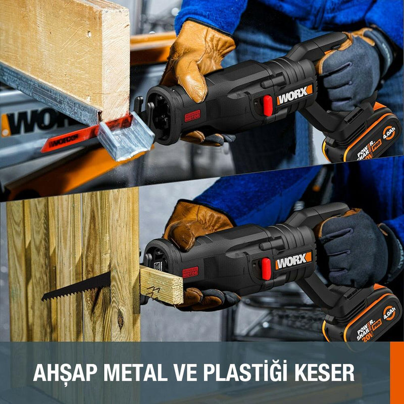 WORX WX516 20Volt 4.0Ah Li-ion Fırçasız Peşəkar Pistonlu Mişar 