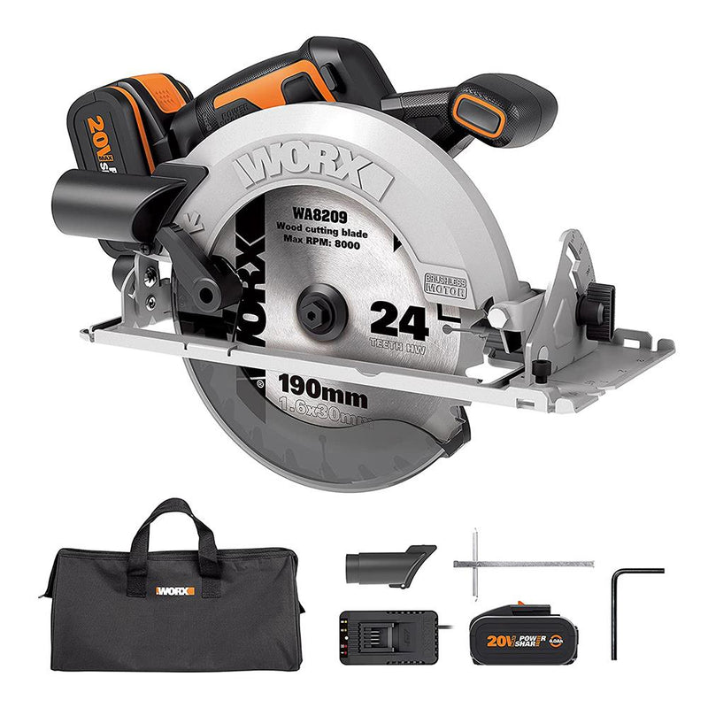 WORX WX520 20Volt 4.0Ah Li-ion Fırçasız Professional Dairəvi Testere