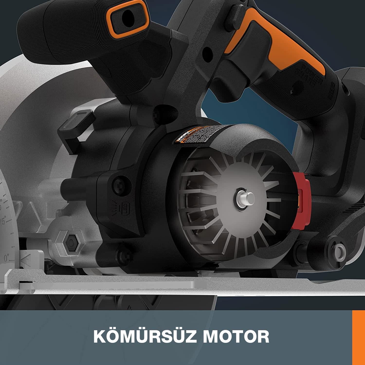 WORX WX520.9 20Volt 190mm Kömürsüz Profesyonel Şarjlı Daire Testere (Akü Dahil Değildir) - Onivias