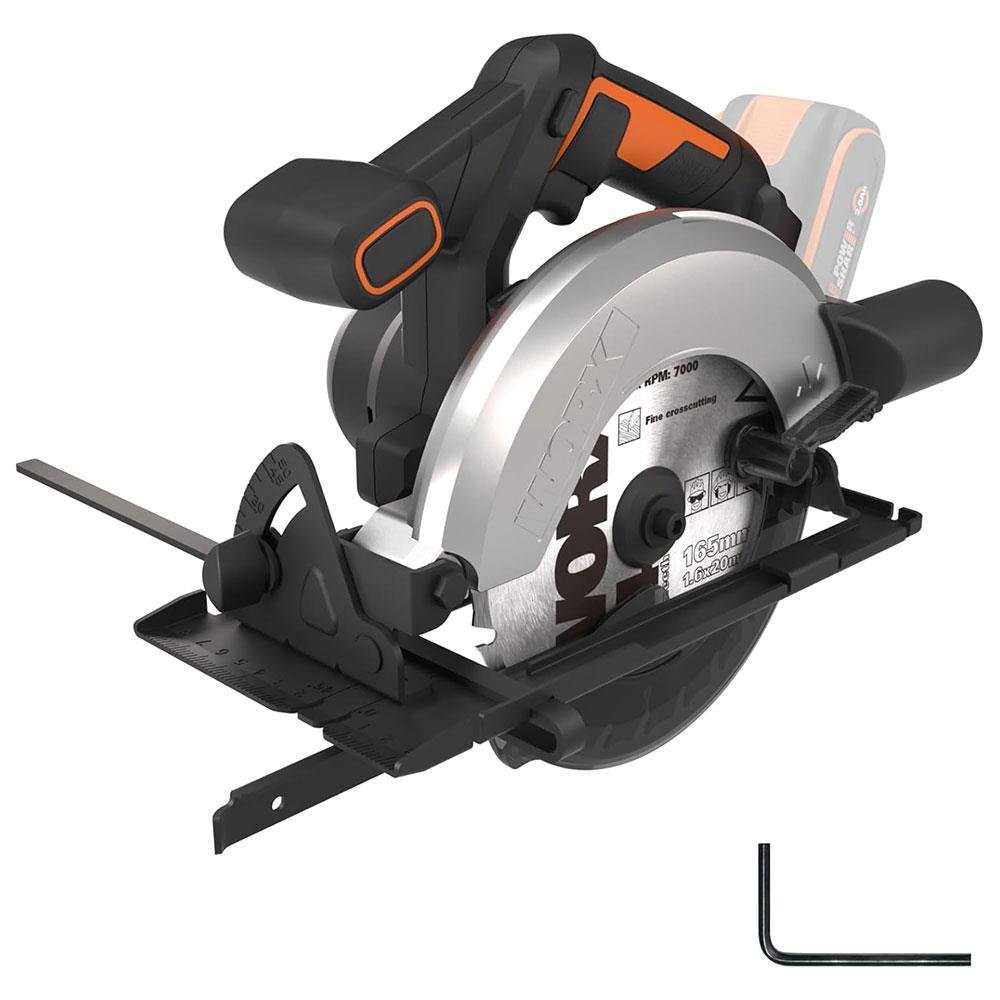 WORX WX526.9 20Volt 165mm Profesyonel Şarjlı Daire Testere (Akü Dahil Değildir) - Onivias