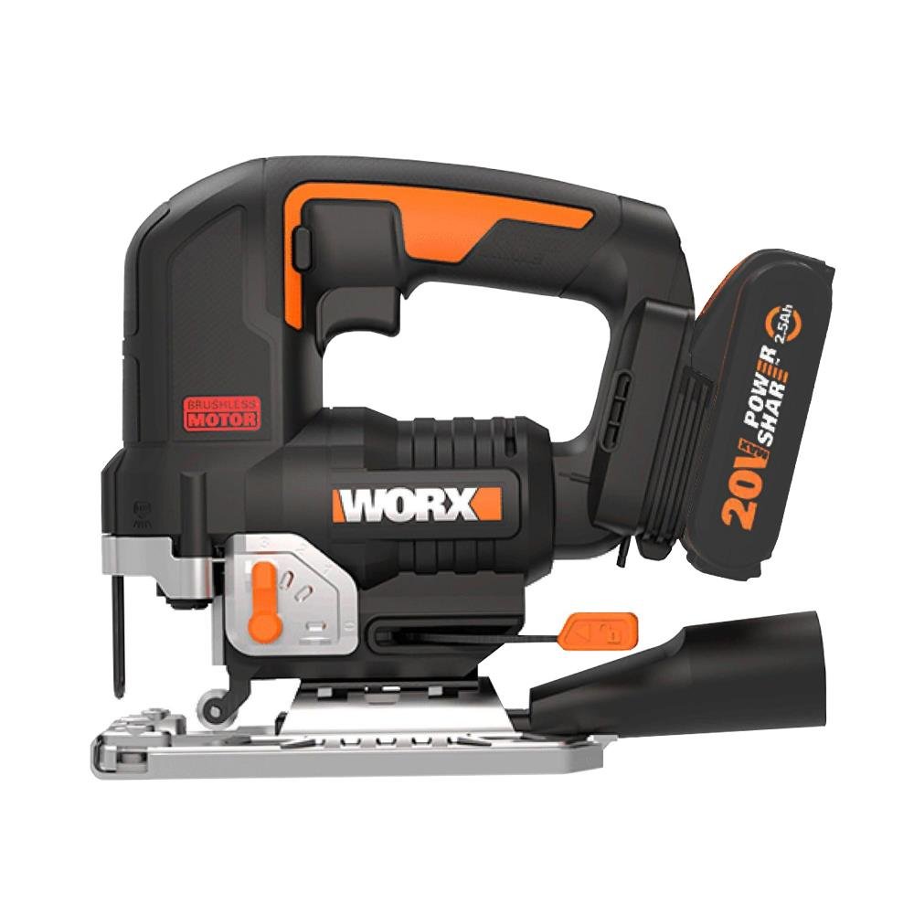 WORX WX542 20Volt 2.5Ah. Li - ion Tek Akülü Profesyonel Kömürsüz Şarjlı Dekupaj Testere - Onivias