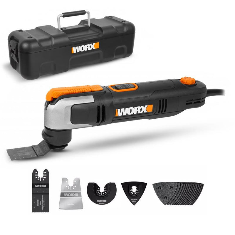 WORX WX686 250Watt Tənzimlənən Sürətli Çox Məqsədli Professional Çox Məqsədli Kəsmə, Qırma və Zımpara + 19 Aksesuar 