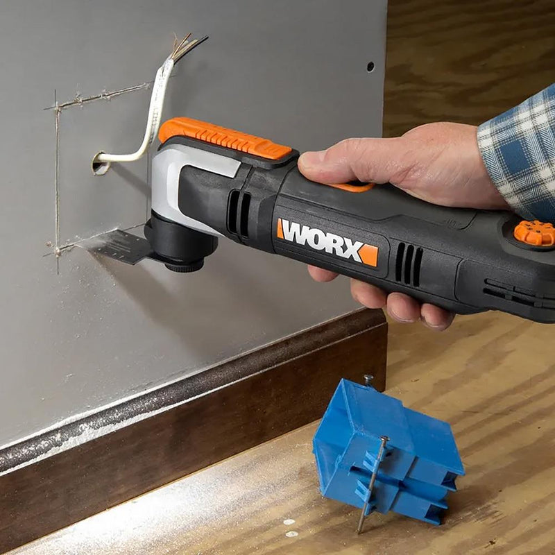 WORX WX686 250Watt Tənzimlənən Sürətli Çox Məqsədli Professional Çox Məqsədli Kəsmə, Qırma və Zımpara + 19 Aksesuar 