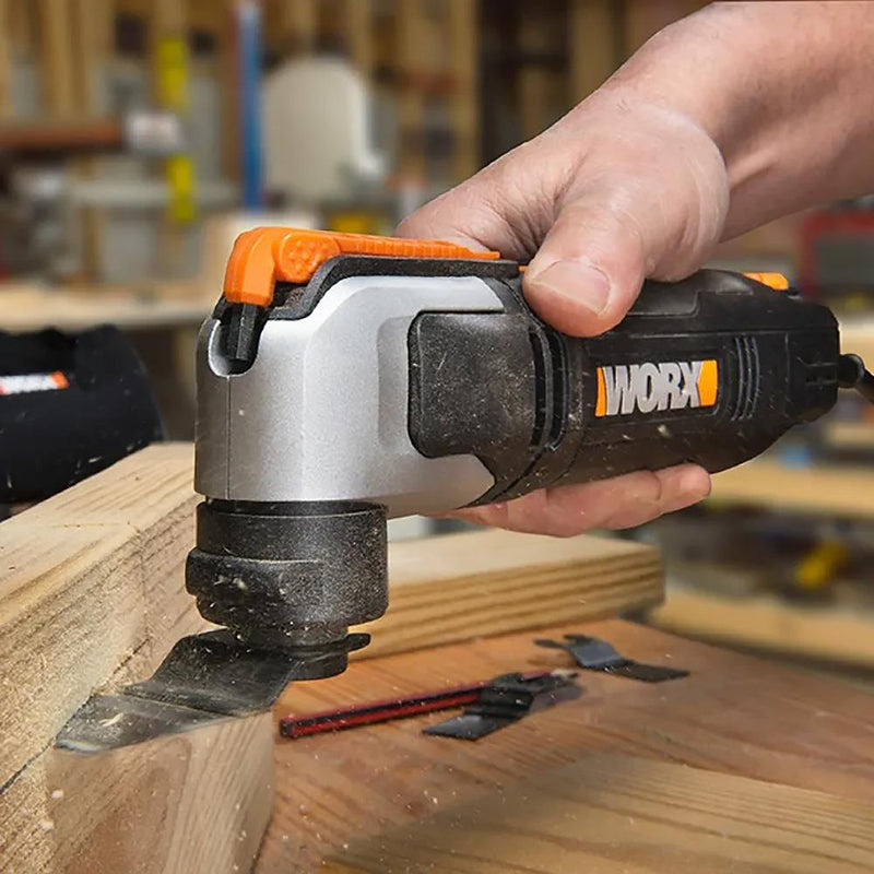 WORX WX686 250Watt Tənzimlənən Sürətli Çox Məqsədli Professional Çox Məqsədli Kəsmə, Qırma və Zımpara + 19 Aksesuar 