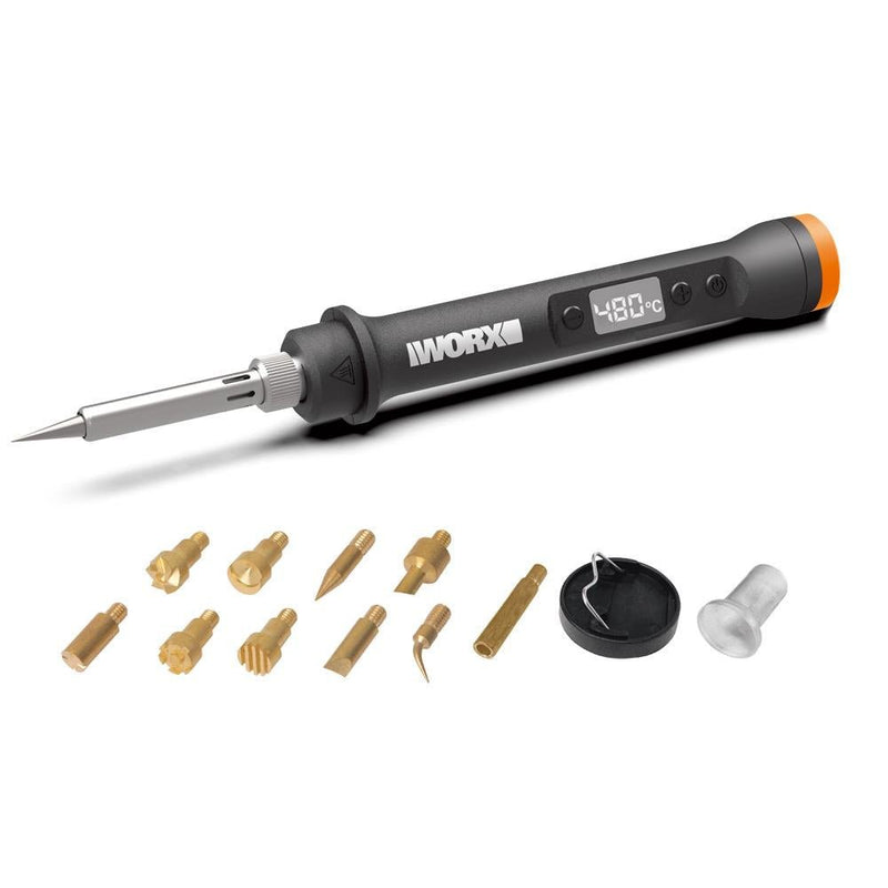 WORX WX744.9 MAKERX 20Volt Professional Rəqəmsal Lehimləmə Tabancası + 12 Aksesuar (Batareya Daxil deyil)