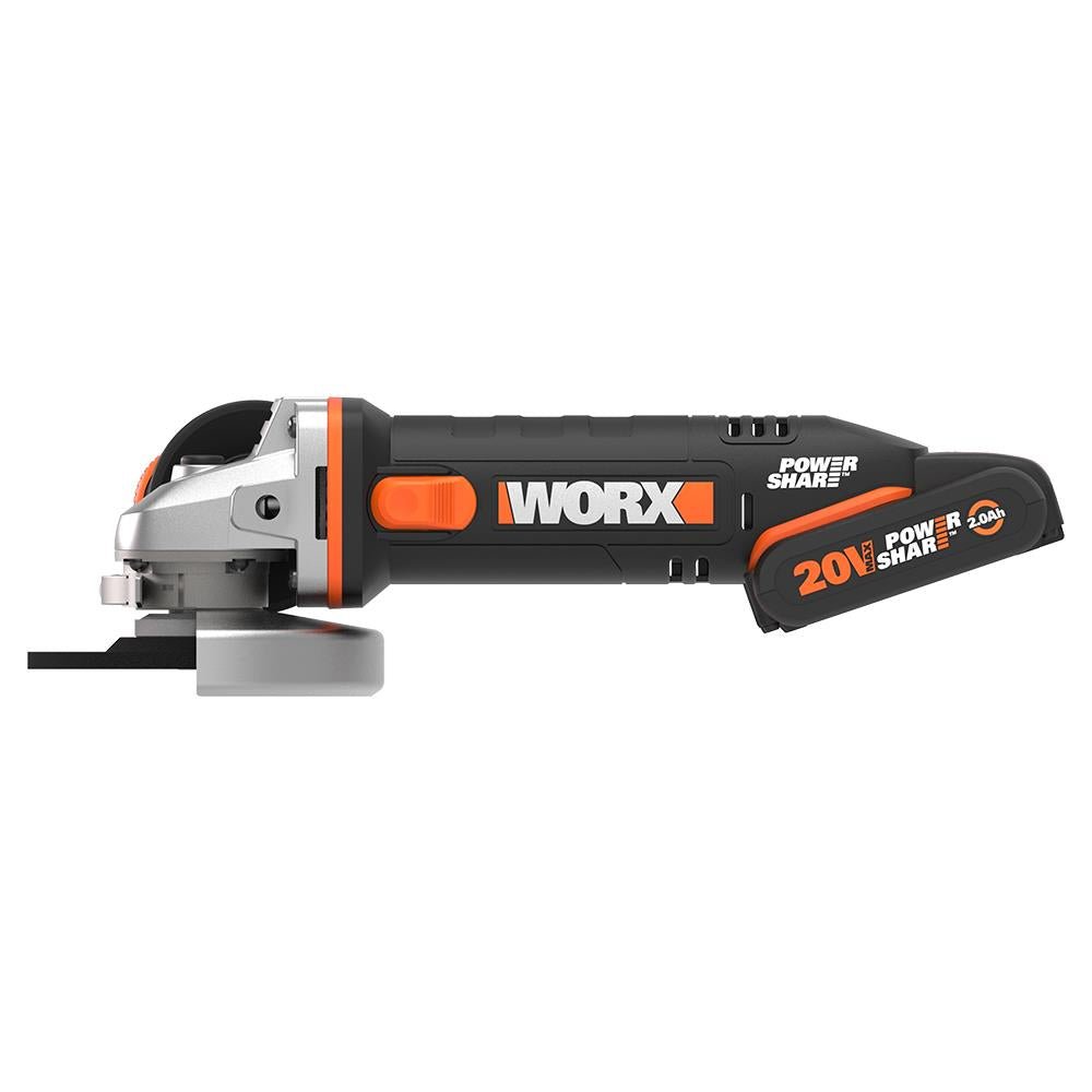 WORX WX800 20Volt 2.0 Ah. Li - ion Çift Akülü 115mm Profesyonel Şarjlı Avuç Taşlama - Onivias