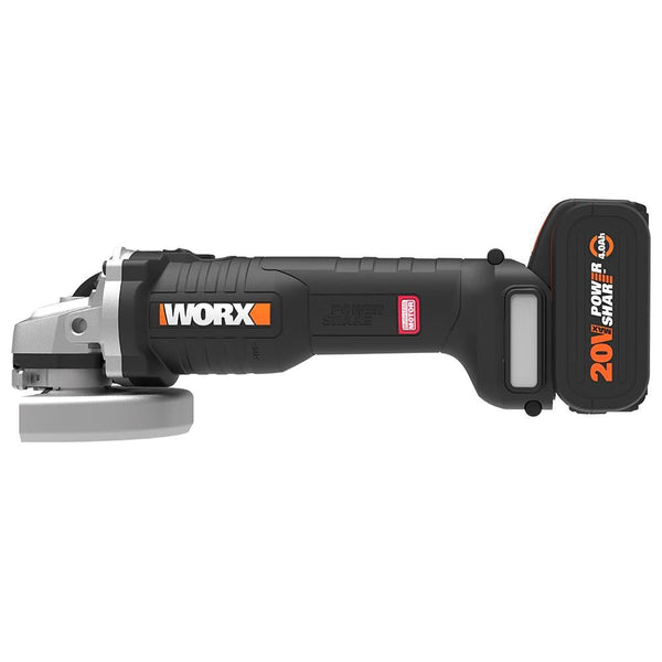 WORX WX812 20Volt 4.0Ah. 125mm Kömürsüz Profesyonel Şarjlı Avuç Taşlama - Onivias
