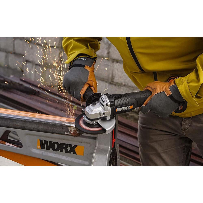 WORX WX812.9 20Volt 125mm Fırçasız Professional Bucaq Taşıyıcı (Batareya Daxil deyil) 