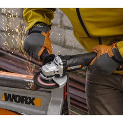 WORX WX813 20Volt 4.0Ah. Li - ion Tek Akülü 115mm Kömürsüz Profesyonel Şarjlı Avuç Taşlama - Onivias