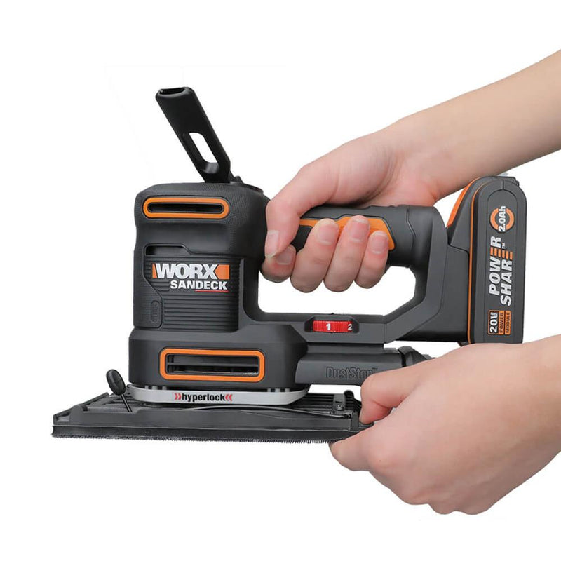 WORX WX820 20Volt 2.0Ah. Li-ion Peşəkar Sürəti Tənzimlənən Çox Məqsədli Simsiz Zımpara 