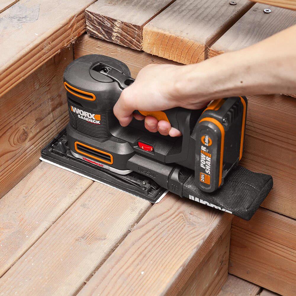 WORX WX820 20Volt 2.0Ah. Li - ion Profesyonel Devir Ayarlı Çok Amaçlı Şarjlı Zımpara - Onivias