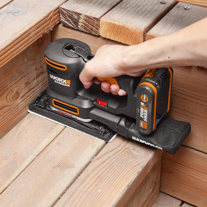 WORX WX820 20Volt 2.0Ah. Li-ion Peşəkar Sürəti Tənzimlənən Çox Məqsədli Simsiz Zımpara 