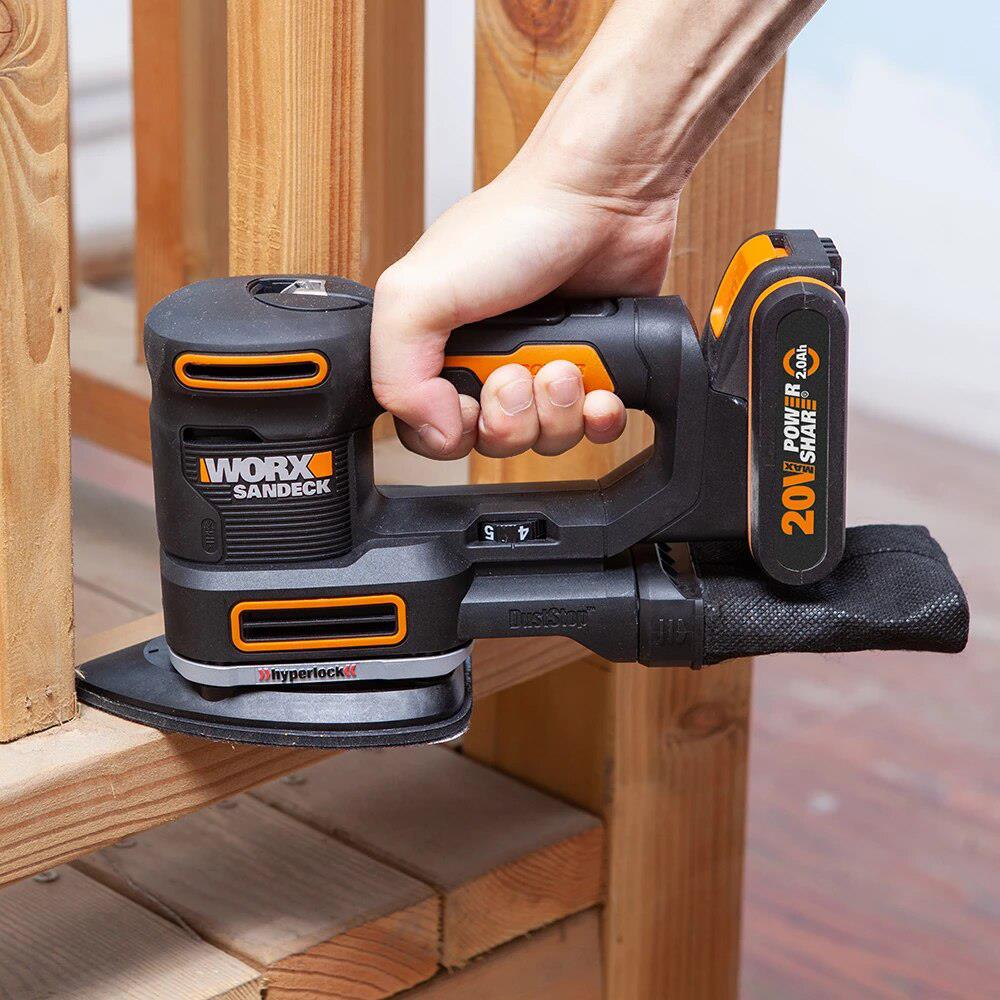 WORX WX820 20Volt 2.0Ah. Li - ion Profesyonel Devir Ayarlı Çok Amaçlı Şarjlı Zımpara - Onivias