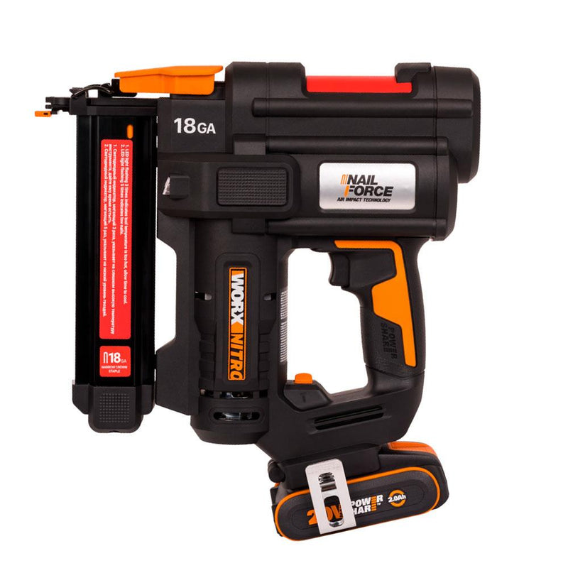 WORX WX844 20Volt/2.0Ah Li-ion 16-40mm Professional təkrar doldurulan ştapel + 2700 ehtiyat ştapel